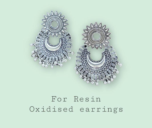 Resin Oxidised Ear Rings